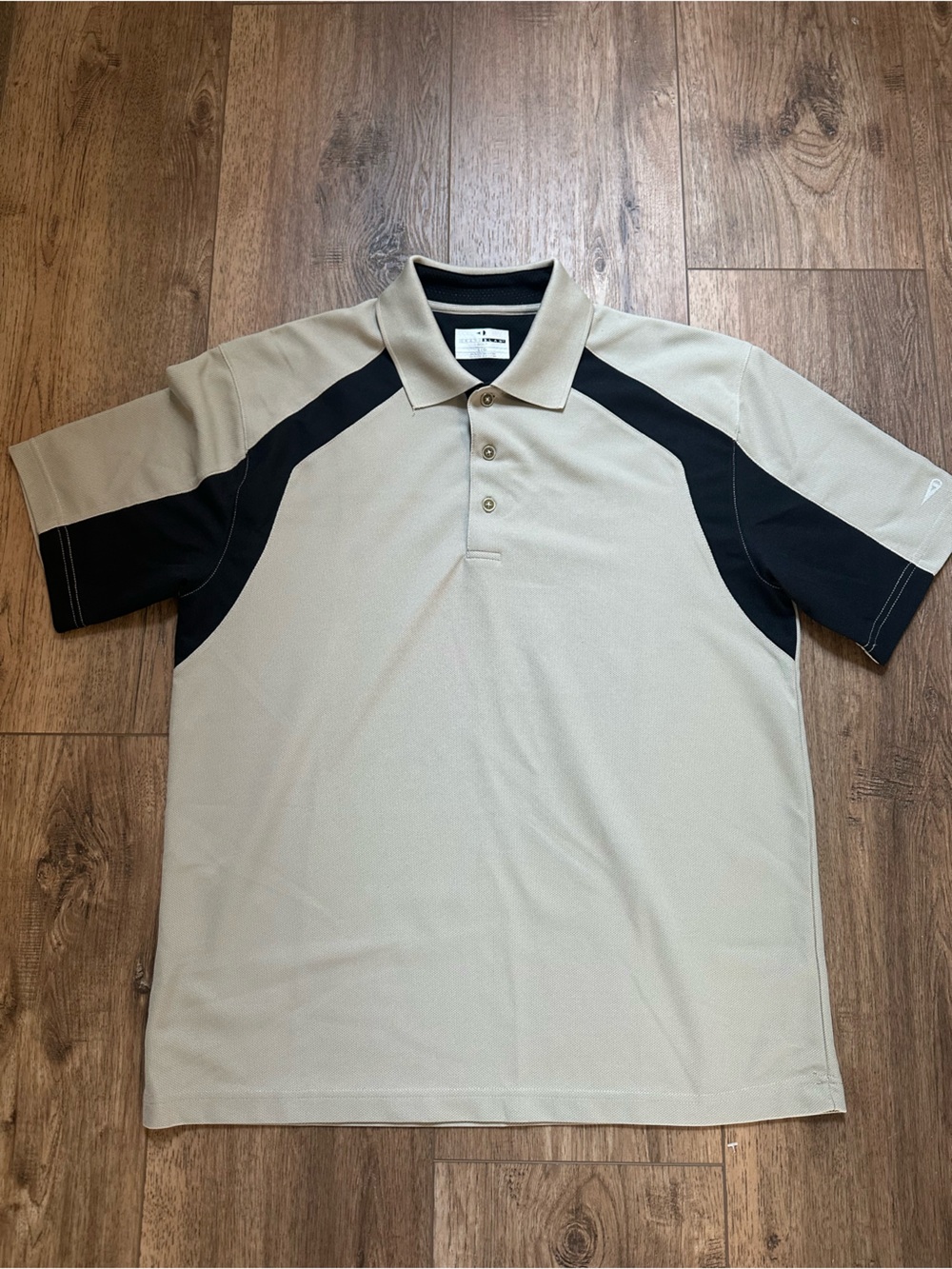 Grand Slam Golf Men’s Polo Shirt, Neutral, Beige, Black, Casual, L
